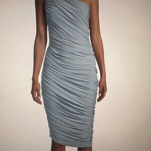 Norma Kamali New with tag One-Shoulder Light Blue Dress